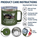 Gift For Father,Custom Photo,Proud,Remove BG Photo - Custom Photo Classic Car Limited Edition - Personalized 14oz Stainless Steel Tumbler With Handle