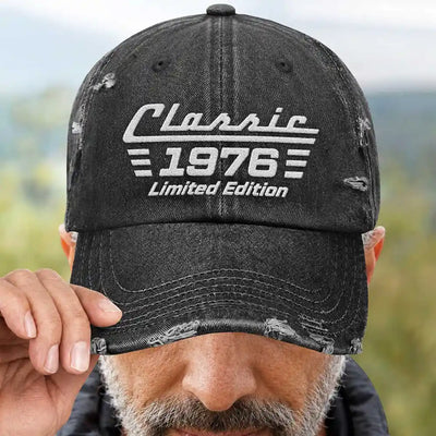 Embroidered Distressed Cap