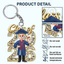 Graduation,Dad - Daughters (Adult),Gift For Daughter,Mom - Daughters (Adult),Dad - Sons,Gift For Son,Mom - Sons,Love - Congrats Grad Woman Man Crystal Effect - Personalized Acrylic Keychain