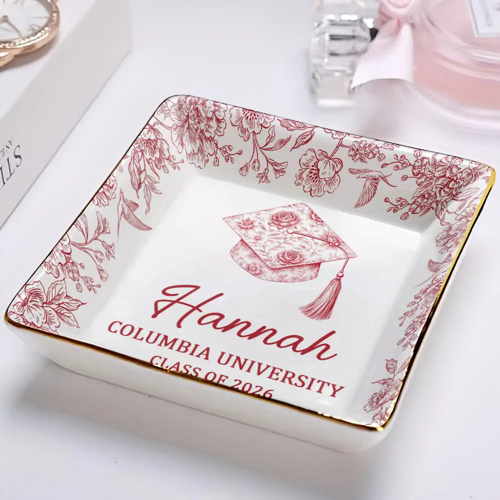 Graduation,Happy - Congrats Graduation - Personalized Ring Dish