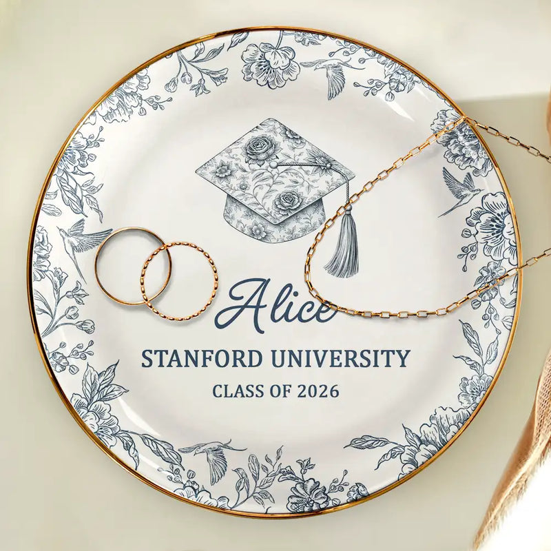 Graduation,Happy - Congrats Graduation - Personalized Ring Dish