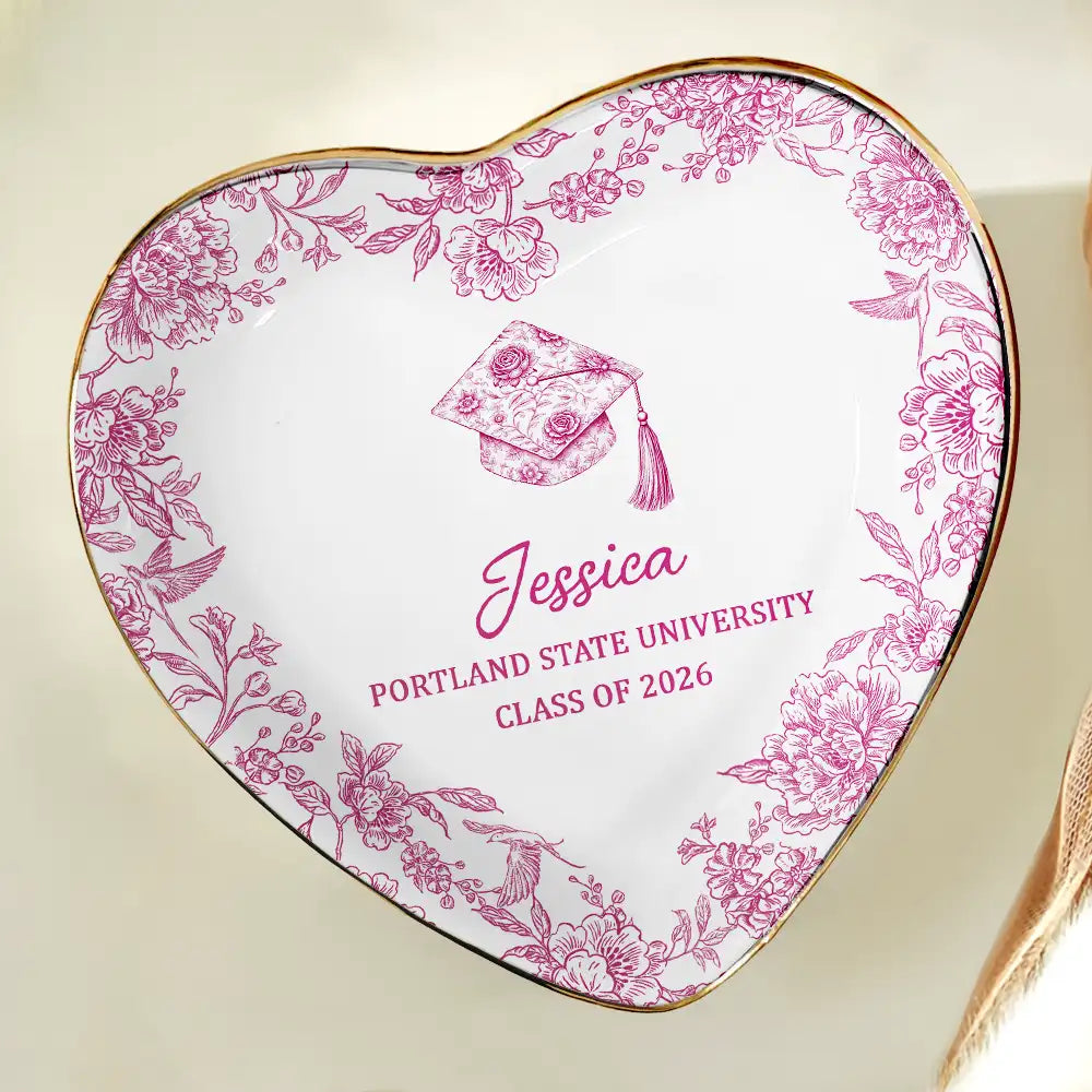 Graduation,Happy - Congrats Graduation - Personalized Ring Dish
