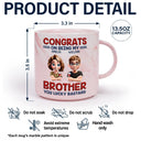 Gift For Bestie,Gift For Sisters,Gift For Daughter,Funny,Gift For Brothers,Gift For Husband,Gifts For Colleagues - Congrats On Being My Brother Sister Bestie - Personalized Marble Mug
