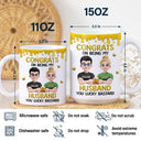 Gift For Couples, Old Couples, Gift For Husband, Gift For Wife, Gift For Boyfriend, Gift For Girlfriend, LGBT, Funny - Congrats On Being My Husband 3D Effect Couple - Personalized White Edge-to-Edge Mug