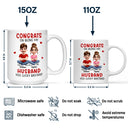 Gift For Couples,Old Couples,Gift For Women,Gift For Men,Gift For Husband,Happy,Top Market - Congrats On Being My Husband 3D Effect Couple Cross Arms - Personalized Mug