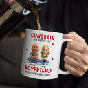 Gift For Couples,Old Couples,Gift For Women,Gift For Men,Gift For Husband,Happy,Top Market - Congrats On Being My Husband 3D Effect Couple Cross Arms - Personalized Mug