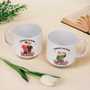 Gift For Couples,Gift For Wife,Gift For Girlfriend,Gift For Women,Funny,Old Couples,Gift For Boyfriend - Congrats On Being My Husband Animate Hugging Couple - Personalized Pottery Mug