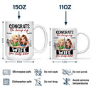 Gift For Couples,Funny - Congrats On Being My Husband Wife 3D Effect Couple - Personalized Mug