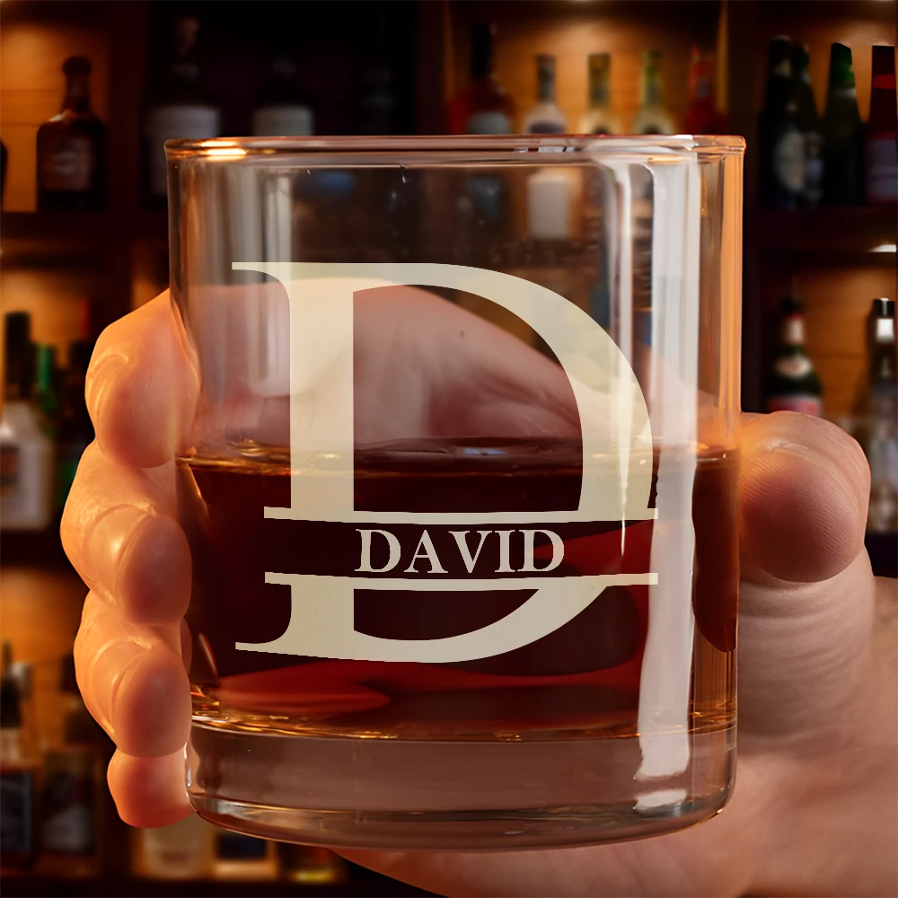 Gifts For Colleagues,Funny - Congrats On Being Our Boss - Personalized Engraved Whiskey Glass