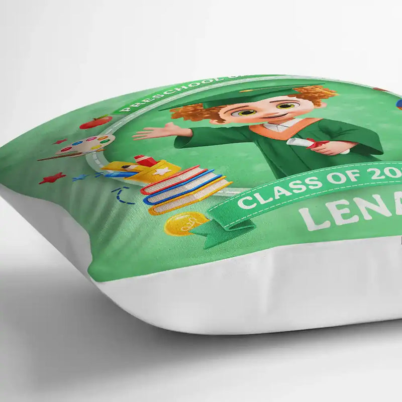 Graduation, Gift For Kids, Grandpa - Grandkids, Grandma - Grandkids, Gift For Grandkids, Dad - Children, Mom - Children - Congrats Pre-K Kindergarten Graduation - Personalized Pillow