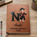 Gift For Boyfriend,Gift For Girlfriend,Gift For Yourself,Gift For Men,Gift For Women,Gift For Son,Gift For Sibling,Gift For Sisters,Gift For Brothers,Gift For Bestie,Graduation,Happy,Vector - Congrats Graduate With Alphabet - Personalized Leather Journal