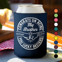 Gift For Sisters, Gift For Sibling, Gift For Brothers, Gift For Bestie, Gifts For Colleagues, Cousin, Funny - Congrats On Being My Brother Dad Grandpa - Personalized Can Cooler Sleeve