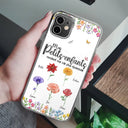 Gift For Wife,Gift For Yourself,Gift For Women,Gift For Mother,Gift For Grandma,Love,French - Fleurs De Naissance Mes Petits-Enfants - Impression Effet 3D Gonflé - Coque Transparente Personnalisée