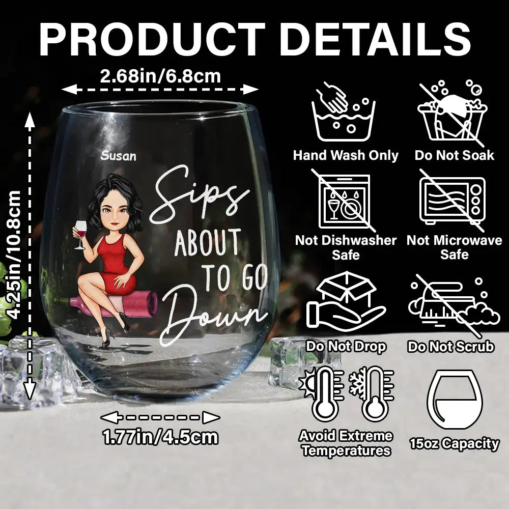 Gift For Women,Funny - Corks Are For Quitters Cartoon Slay Girl - Personalized Stemless Wine Glass