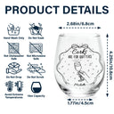 Gift For Bestie,Gift For Sisters,Gift For Women,Funny - Corks Are For Quitters Sister Bestie Line Art - Personalized Stemless Wine Glass