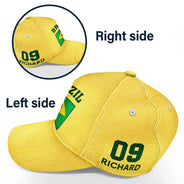 Summer, Football (Soccer), Gift For Men, Gift For Yourself, Playful, Summer Soccer Games, Icon - Country Flags Soccer Ball - Personalized Classic Cap