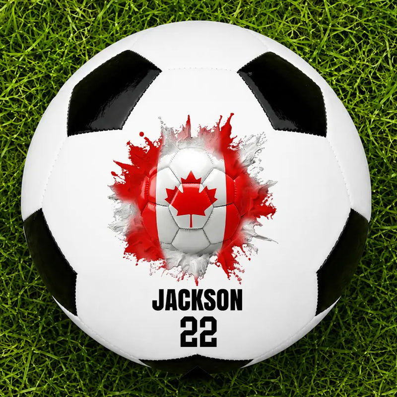 Top Market, Football (Soccer), Gift For Yourself, Confident, Icon - Country Flags Soccer Ball - Personalized Soccer Ball