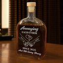 Gift For Couples,Gift For Men,Gift For Boyfriend,Gift For Husband - Couple Annoying Each Other Metal Effect - Personalized Whiskey Bottle