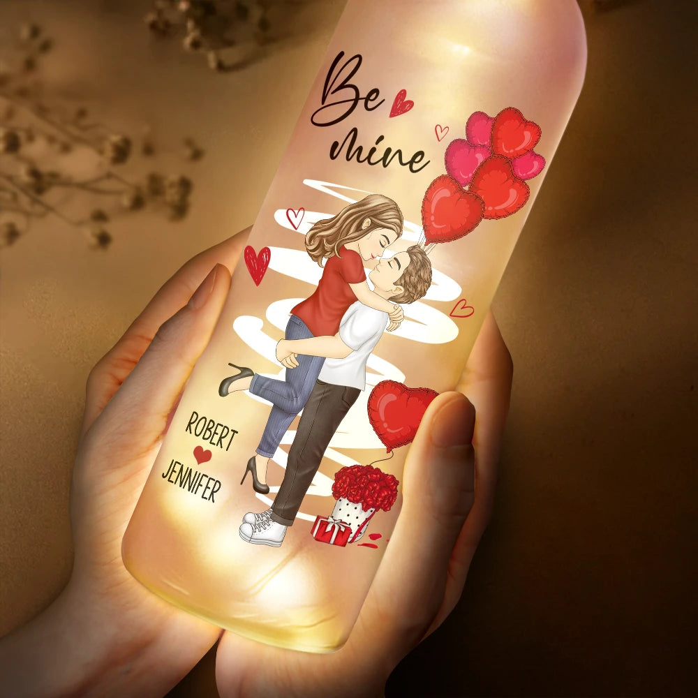 Gift For Couples, Gift For Husband, Gift For Wife, Gift For Boyfriend, Gift For Girlfriend - Couple Be Mine - Personalized Bottle Light