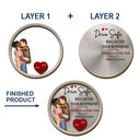 Old Couples,Gift For Husband,Gift For Wife,Gift For Boyfriend,Gift For Girlfriend,Love - Couple Drive Safe Because Your Wife Loves You - Personalized Custom Shaped Car Visor Clip