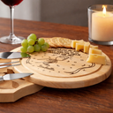 Gift For Couples,Family,Funny - Couple Family Name Charcuterie A Fancy Term - Personalized Cheese Board Set