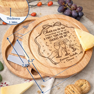 Gift For Couples,Family,Funny - Couple Family Name Charcuterie A Fancy Term - Personalized Cheese Board Set