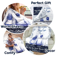Gift For Couples,Wedding Anniversary,Love - Couple First Anniversary And The Two Shall Become One - Personalized Fleece Blanket, Sherpa Blanket