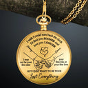 Gift For Couples,Gift For Husband,Gift For Boyfriend,Love - Couple Hand Holding I Wish I Could Turn Back The Clock - Personalized Pocket Watch