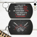 Gift For Couples,Gift For Husband,Gift For Boyfriend,Gift For Wife,Gift For Girlfriend,LGBT,Gift For Women,Gift For Men,Love,Icon,Romantic - Couple Holding Hands I Want To Be Your Last Everything - Personalized Aluminum Keychain