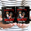 Gift For Couples,Old Couples,Gift For Husband,Gift For Wife,Gift For Boyfriend,Gift For Girlfriend,Love - Couple I Love You Every Day - Personalized Black Mug