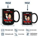 Gift For Couples,Old Couples,Gift For Husband,Gift For Wife,Gift For Boyfriend,Gift For Girlfriend,Love - Couple I Love You Every Day - Personalized Black Mug