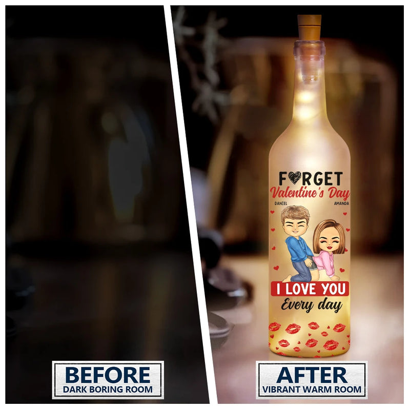 Old Couples,Gift For Husband,Gift For Wife,Gift For Boyfriend,Gift For Girlfriend,Love - Couple I Love You Every Day - Personalized Bottle Lamp