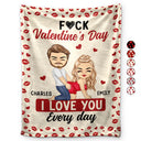 Gift For Couples,Old Couples,Gift For Husband,Gift For Wife,Gift For Boyfriend,Gift For Girlfriend,Love - Couple I Love You Every Day - Personalized Fleece Blanket, Sherpa Blanket