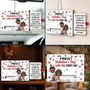 Gift For Couples,Old Couples,Gift For Husband,Gift For Wife,Gift For Boyfriend,Gift For Girlfriend,Love - Couple I Love You Every Day - Personalized Hanging Wooden Slide Card