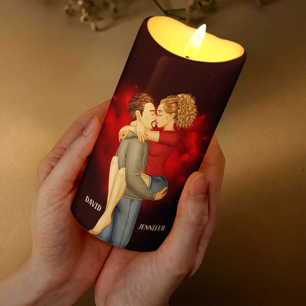 Gift For Couples, Gift For Husband, Gift For Wife, Gift For Girlfriend, Gift For Boyfriend - Couple Light This When You Want Me - Personalized Flameless LED Candle