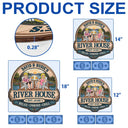 Outdoor Decor,Lake,Gift For Couples,Vector,Happy - Couple Welcome To Our Lake House - Personalized Custom Shaped Wood Sign