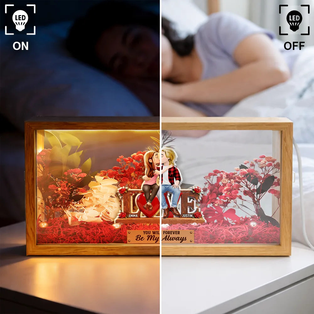 Love,Old Couples,Gift For Husband,Gift For Wife,Gift For Boyfriend,Gift For Girlfriend,Gift For Couples - Couple You & Me We Got This - Personalized Flower Light Box