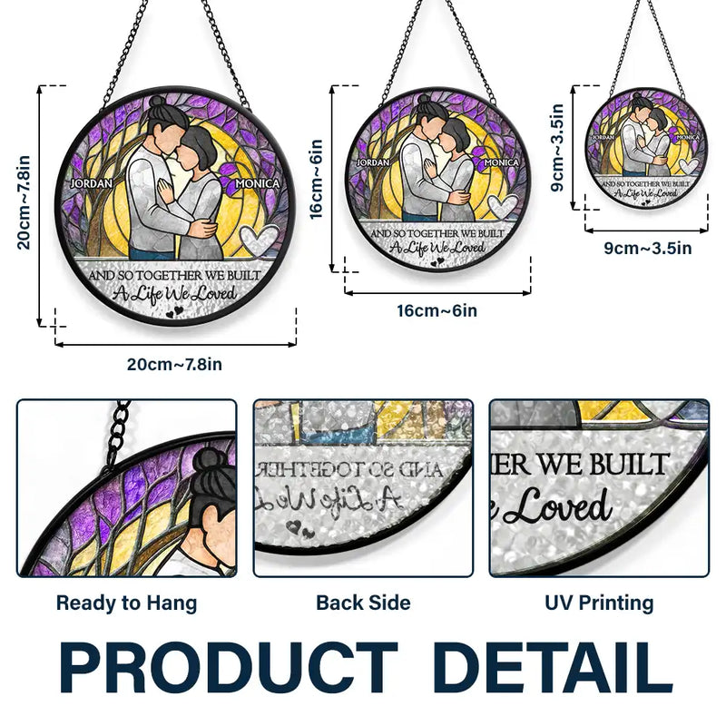 Gift For Couples, Gift For Wife, Gift For Husband, Gift For Boyfriend, Gift For Girlfriend, Love - Couple You & Me We Got This - Personalized Stained Glass Window Hanging Suncatcher