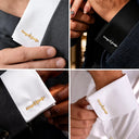 Couples Initials Heart Sign Name - Personalized Cufflinks