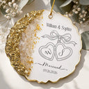 Romantic,Gift For Couples,Wedding,Icon - Couples Married Engaged - Personalized Resin Ornament