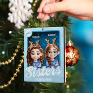 Gift For Sibling, Cousin, Happy, Christmas - Cousins Sibling Forever Toy Box 3D Effect Family - Personalized 2-Layered Mix Ornament