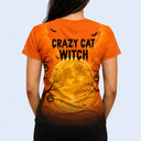 Playful, Halloween, Cat Mom, Gift For Mother, Pet Lovers, Vector - Cat Mom Halloween Witchy Cat Lovers - Personalized Full Print T Shirt