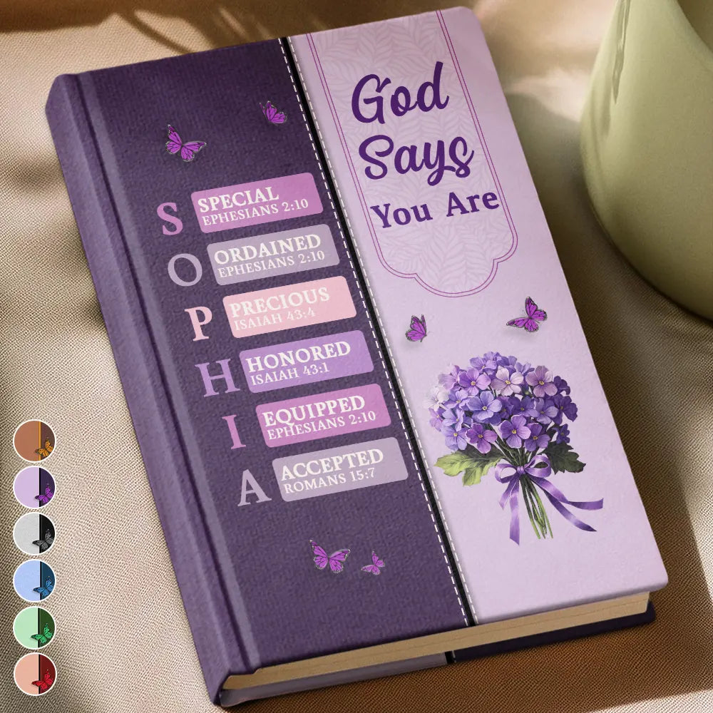 Created With A Purpose Birth Month Flower - Personalized Hardcover Journal