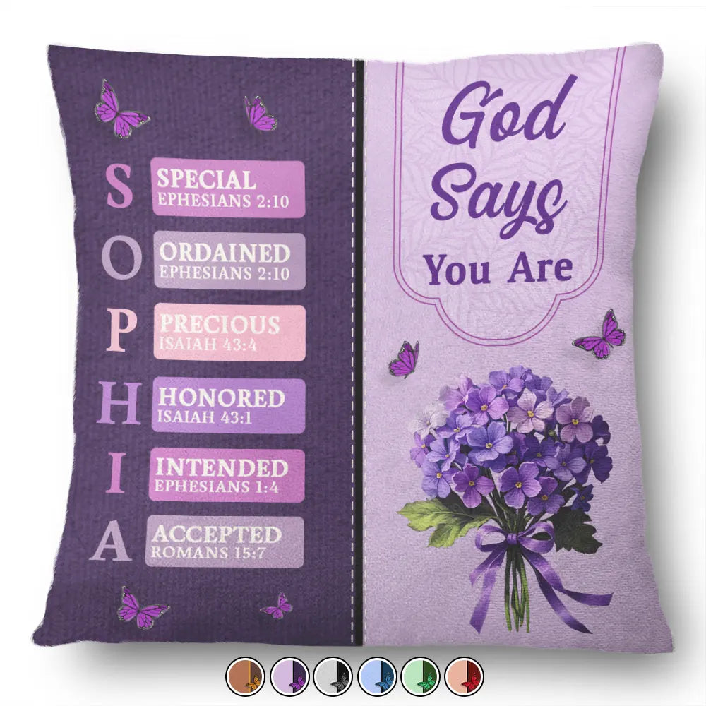 Created With A Purpose Birth Month Flower - Personalized Pillow