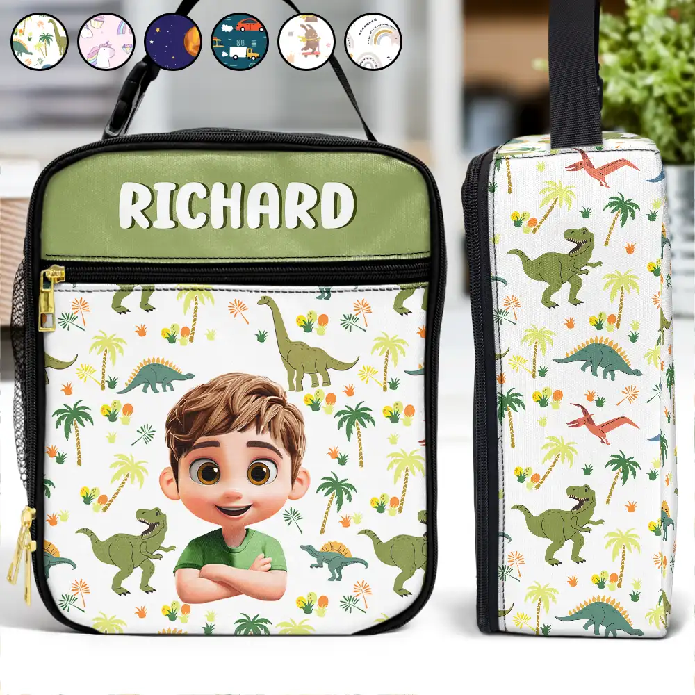 Crossed Arms Kid With Name - Personalized Kids Lunch Bag