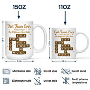 Gifts For Colleagues,Happy,Christmas - Crossword Best Team Ever Scrabble - Personalized Mug