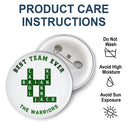 Gifts For Colleagues, Gift For Bestie, Happy - Crossword Best Team Ever Scrabble Name - Personalized Plastic Pinback Button