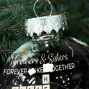Gift For Sibling,Gift For Sisters,Gift For Brothers,Christmas,Happy - Crossword Brothers & Sisters Forever Linked Together - Personalized Ball Ornament