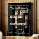 Family,Parents,Gift For Grandparents,Happy - Crossword Family Is The Heart Of A Home - Personalized Poster