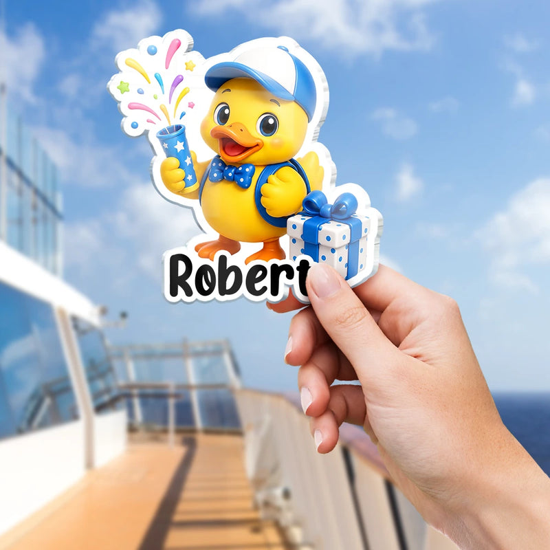 Top Market, Playful, Cruising, Family, Summer, Icon - Cruise Ducks Family Friend Trip - Personalized Acrylic Magnet